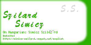 szilard simicz business card